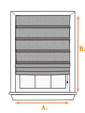 Slatted Roman Shade Illustration